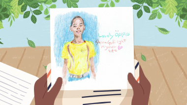 꼭 닮은 그림 한장이 담긴 편지 한 통으로 오피로에게 행복이 찾아왔습니다.